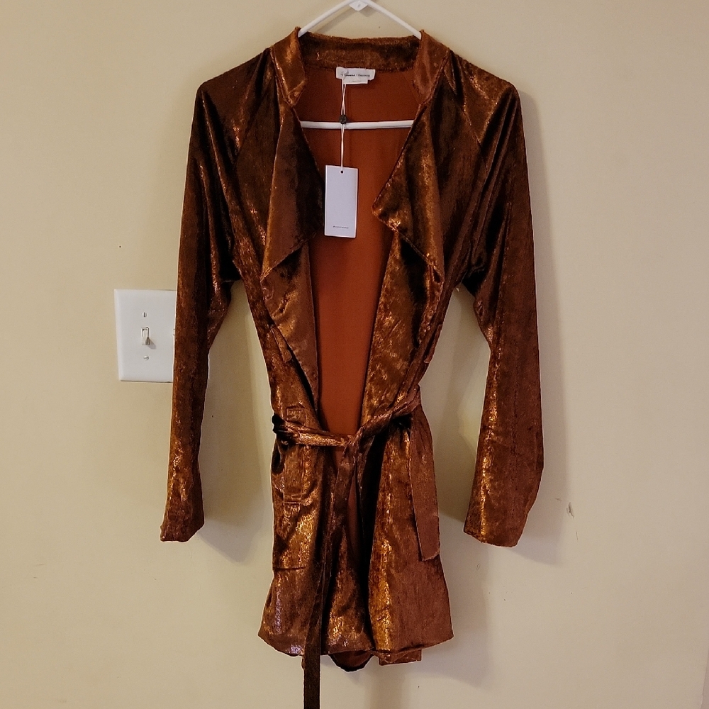 SOLD. Lovers + Friends Copper Velvet Dress